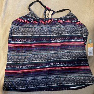 Women's Striped Racerback Tankini Top - Kona Sol Multi XL - New with Tags (NWT)